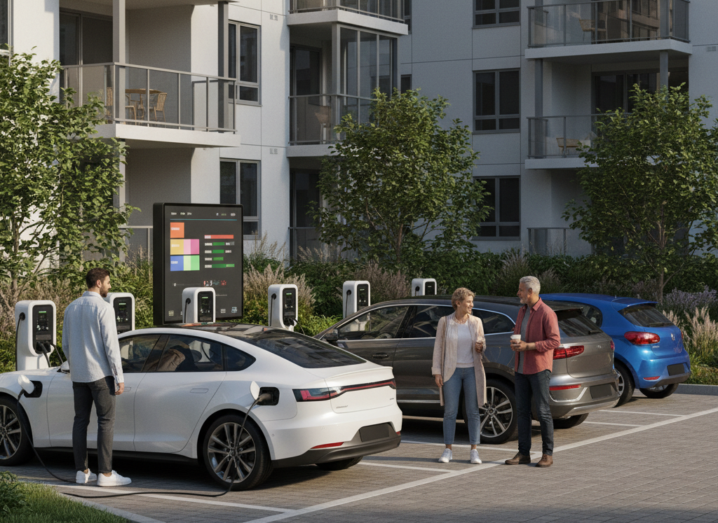 No Private Garage? Shared Charging Solutions for Apartments