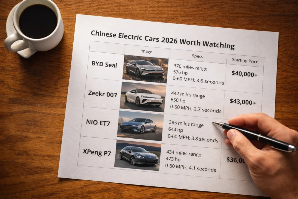 Other Chinese Electric Cars 2026 Worth Watching